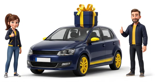 Leerling en rij-instructeur van Rijschool Wirix bij een lesauto – eindejaarsactie rijbewijs B